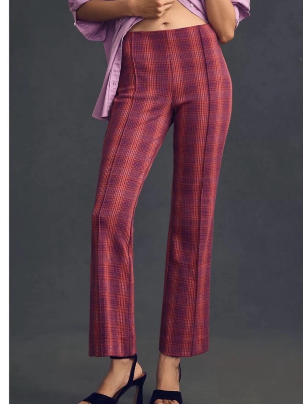 Maeve the Margot Plaid Kick Flare Pants